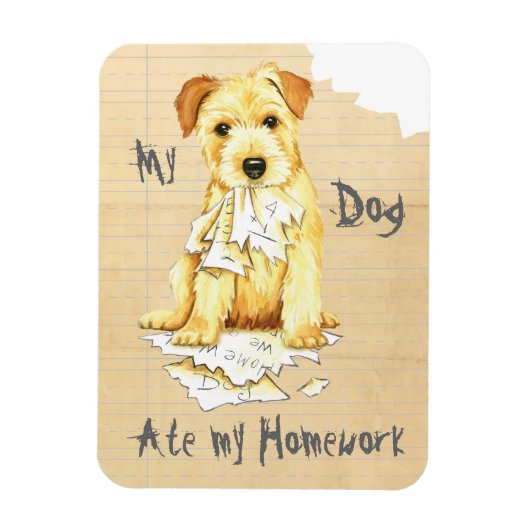 Mijn Norfolk Terrier Ate Mijn thuiswerk Magneet (Verticaal)