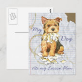 Mijn Norwich Terrier Ate mijn Lesson Plan Briefkaart (Voorkant / Achterkant)