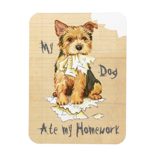 Mijn Norwich Terrier Ate mijn thuiswerk Magneet (Verticaal)