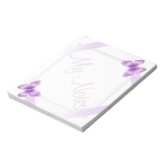 Mijn Notes Girly Lavender Butterfly Notitieblok (Linkerzijde)