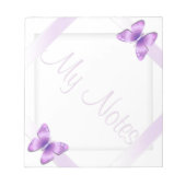Mijn Notes Girly Lavender Butterfly Notitieblok (Voorkant)
