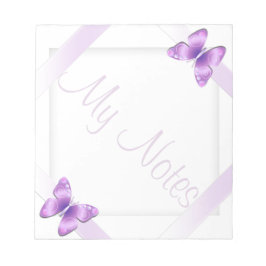 Mijn Notes Girly Lavender Butterfly Notitieblok