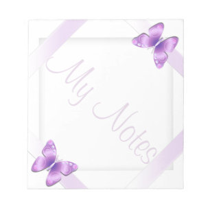 Mijn Notes Girly Lavender Butterfly Notitieblok