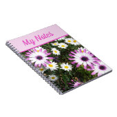 Mijn notitieboekje Daisy Beauful Pink florale bloe Notitieboek (Rechterzijde)