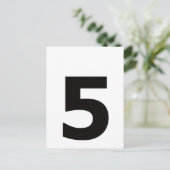 Mijn nummer is 5! briefkaart (Staand voorkant)