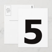 Mijn nummer is 5! briefkaart (Voorkant / Achterkant)