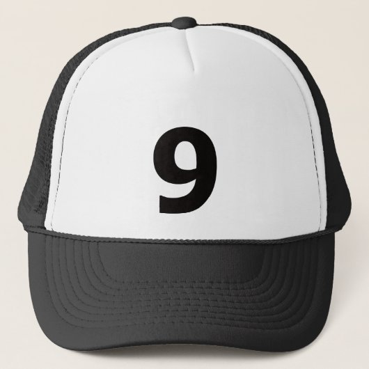 Mijn nummer is 9! trucker pet (Voorkant)