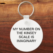 Mijn nummer op de Kinsey Scale is Imaginaire Key c Sleutelhanger (Voorkant)