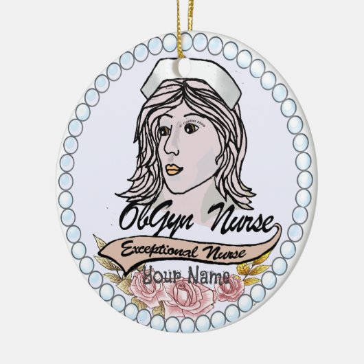 Mijn OB GYN Nurse Keramisch Ornament (Links)