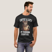 Mijn Ochtend Essentials Koffie en Katten 2 T-shirt (Voorkant volledig)