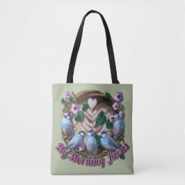 Mijn ochtend JAVA met rijstmusjes Tote Bag