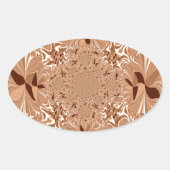 Mijn ochtendkoffie kleuren ovale sticker (Voorkant)