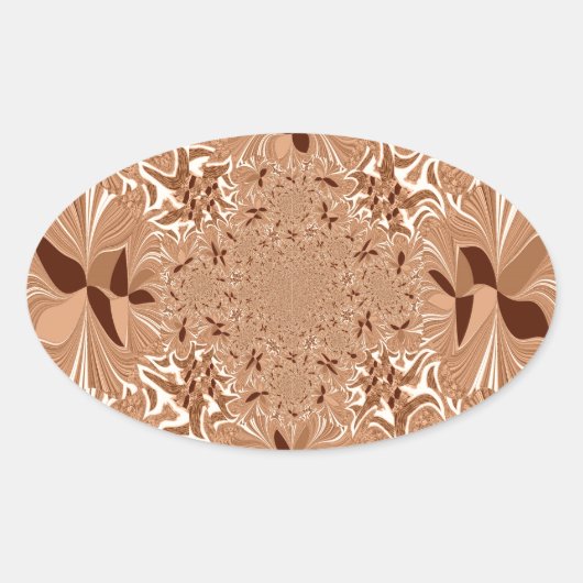 Mijn ochtendkoffie kleuren ovale sticker (Voorkant)