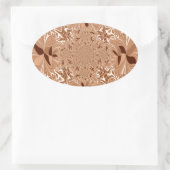 Mijn ochtendkoffie kleuren ovale sticker (Tas)