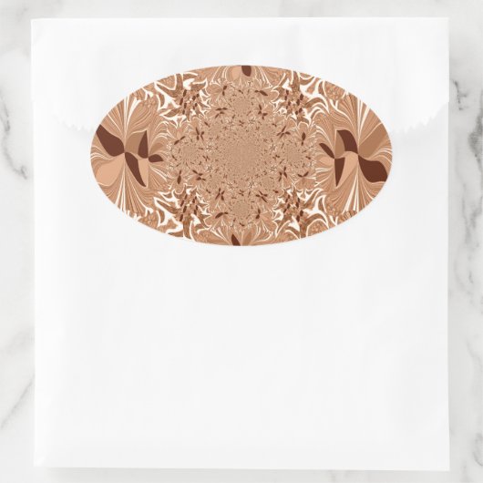 Mijn ochtendkoffie kleuren ovale sticker (Tas)