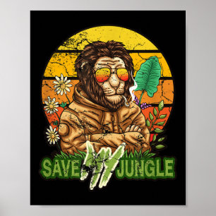 Mijn Oerwoud redden - Lion Environmental Protectio Poster