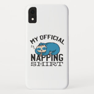 Mijn officiële dutje-shirt - Lui slapende Luiaard Case-Mate iPhone Case
