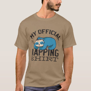 Mijn officiële dutje-shirt - Lui slapende Luiaard T-shirt