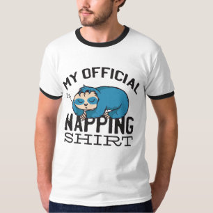 Mijn officiële dutje-shirt - Lui slapende Luiaard T-shirt