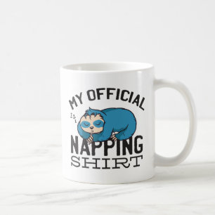 Mijn officiële dutje-shirt - Luie slapende luiaard Koffiemok