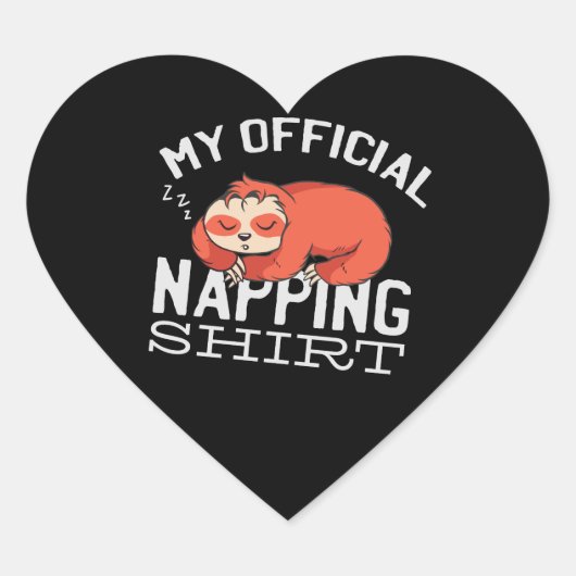 Mijn officiële dutje shirt Sloth Hart Sticker (Voorkant)