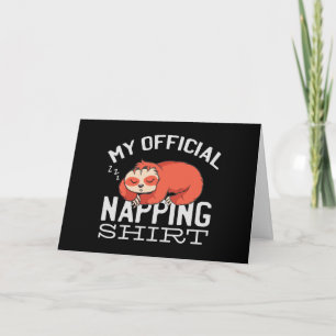 Mijn officiële dutje shirt Sloth Kaart