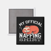 Mijn officiële dutjes-shirt luiaard magneet (Voorkant / Achterkant)