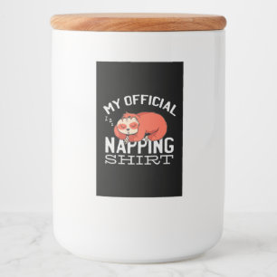 Mijn officiële dutjes-shirt Luiaard Voedselcontainer Etiket