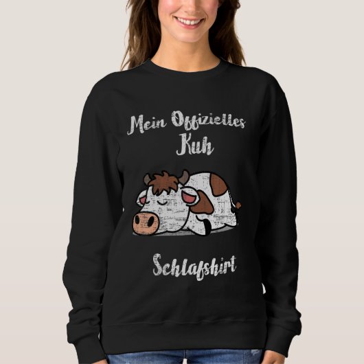 Mijn Officiële Koe Slaap Nachtjurk Pyjama Trui (Voorkant)