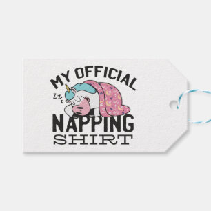 Mijn officiële shirt in de greep - luie slaapkamer cadeaulabel