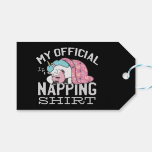 Mijn officiële shirt in de greep - luie slaapkamer cadeaulabel