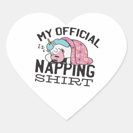 Mijn officiële shirt in de greep - luie slaapkamer hart sticker (Voorkant)