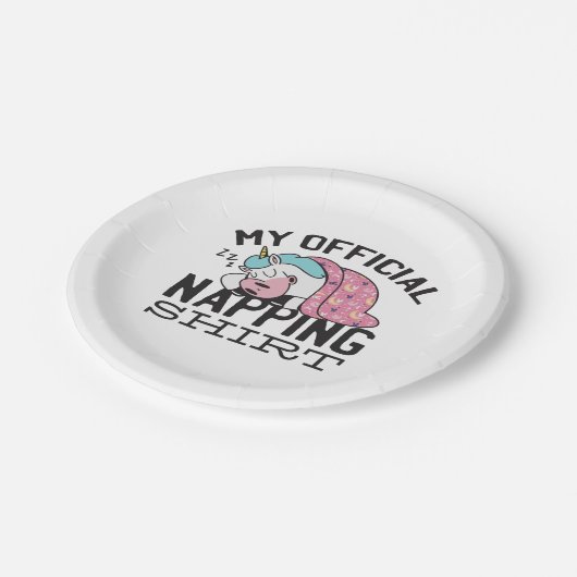 Mijn officiële shirt in de greep - luie slaapkamer papieren bordje (Gekanteld)