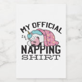 Mijn officiële shirt in de greep - luie slaapkamer voedselcontainer etiket (Enkel label)