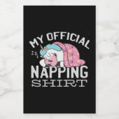 Mijn officiële shirt in de greep - luie slaapkamer voedselcontainer etiket (Enkel label)