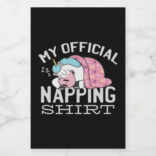 Mijn officiële shirt in de greep - luie slaapkamer voedselcontainer etiket (Enkel label)