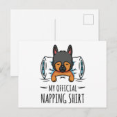 Mijn officiële shirt met slaaphond briefkaart (Voorkant / Achterkant)