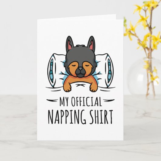 Mijn officiële shirt met slaaphond kaart (Gele Bloem)