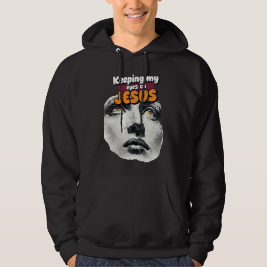 Mijn ogen op JESUS gericht - Christelijk Hoodie (Voorkant)