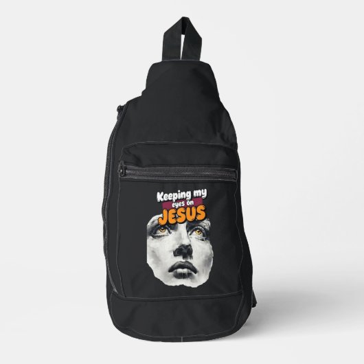 Mijn ogen op JESUS gericht - Christelijk Sling Bag (Voorkant)