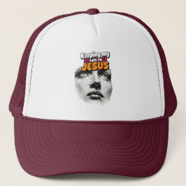 Mijn ogen op JESUS gericht - Christelijk Trucker Pet