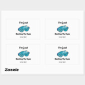 Mijn ogen rusten aangepaste naam grap persoonlijk rechthoekige sticker (Vel)