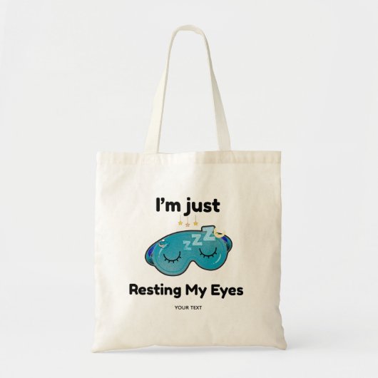 Mijn ogen rusten Aangepaste naam grap Persoonlijk Tote Bag (Voorkant)