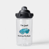 Mijn ogen rusten Aangepaste naam grap Persoonlijk Waterfles (Achterkant)