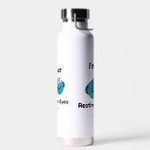 Mijn ogen rusten Aangepaste naam grap Persoonlijk Waterfles (Links)