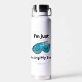 Mijn ogen rusten Aangepaste naam grap Persoonlijk Waterfles (Achterkant)