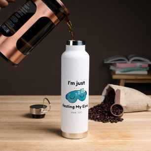 Mijn ogen rusten Aangepaste naam grap Persoonlijk Waterfles