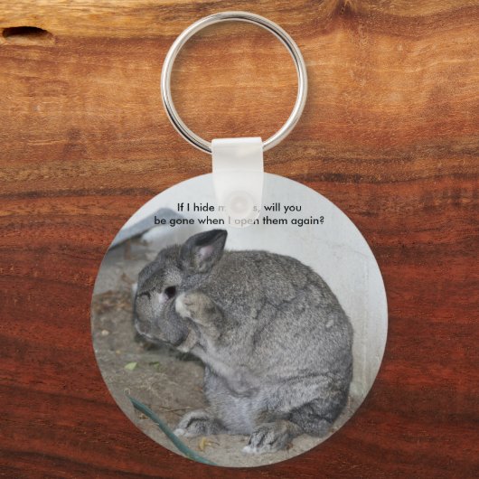 Mijn ogen verbergen sleutelhanger (Voorkant)