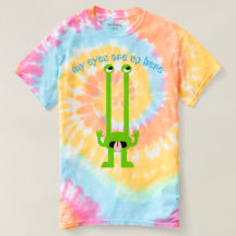 "Mijn ogen zijn hier" Gekke buitenaards Emoji-Shir