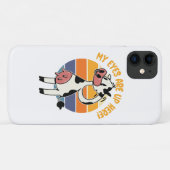 Mijn ogen zijn hierboven! - Grappige koeienuier af Case-Mate iPhone Case (Achterkant (horizontaal))